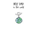 Fathers Day Card - World