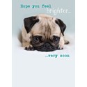 Get Well Soon Card - Cute Pug