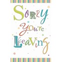 Sorry Card - Text & Stripes (Leaving Card)