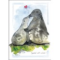 Alisons Animals Card - Sealed with a kiss (Splimple - 150x210mm)