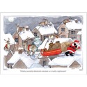 XMAS CARD - Alisons Animals - Socially distanced reindeer (Splimple - 150x210mm)
