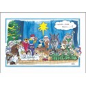 XMAS CARD - Alisons Animals - Nativity scene (Splimple - 150x210mm)
