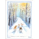 XMAS CARD - Alisons Animals - Walking in a winter wonderland (Splimple - 150x210mm)