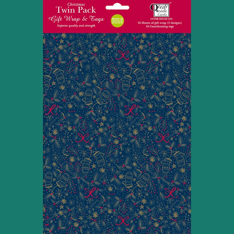 Christmas Wrap & Tags Bumper (Twin) Pack - Christmas Patterns