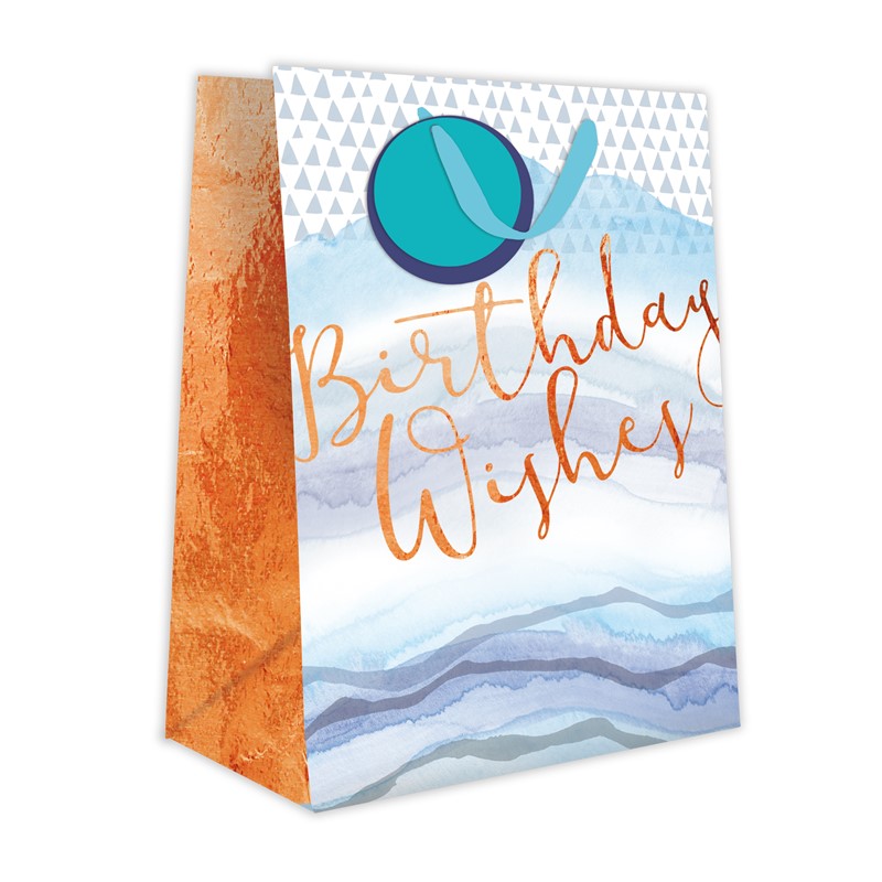 Gift Bag (Medium) - Birthday Wishes Blue Wave