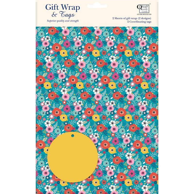 Gift Wrap & Tags - Bohemia (2 Sheets & 2 Tags)