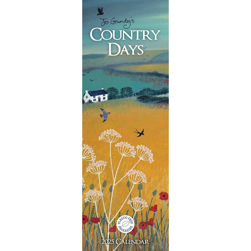 Country Days - Jo Grundy Slim Calendar 2025 (PFP)