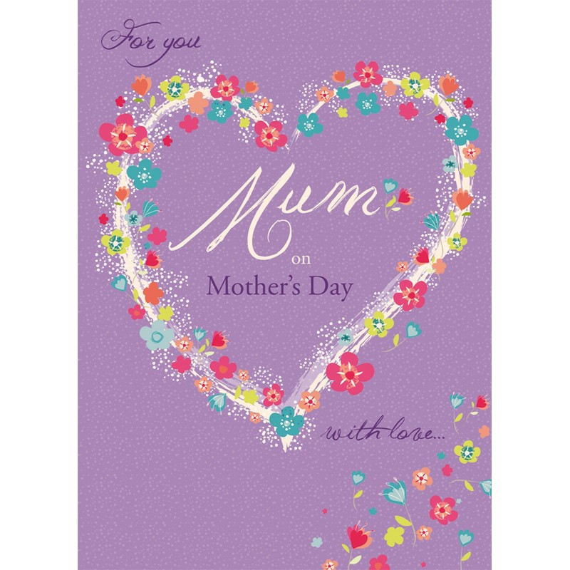 Mother's Day Card - Flower Heart