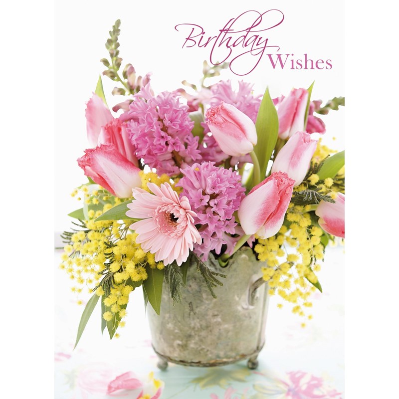 Floral Birthday Card - Tulips