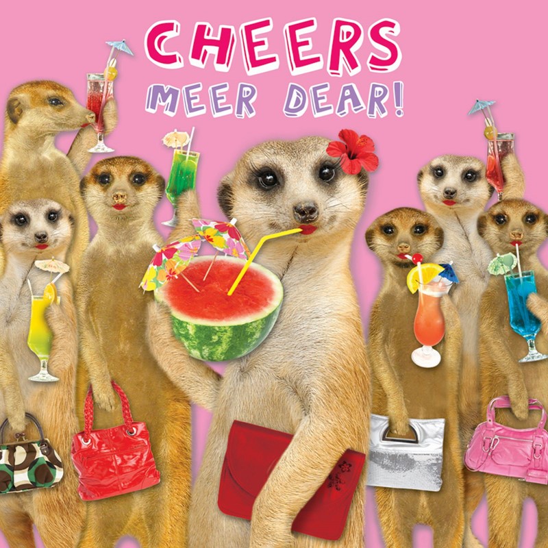  Pet Pawtrait Card - Cheers Meer Dear! (Birthday Card)