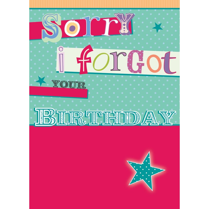 Belated Birthday Card - Star