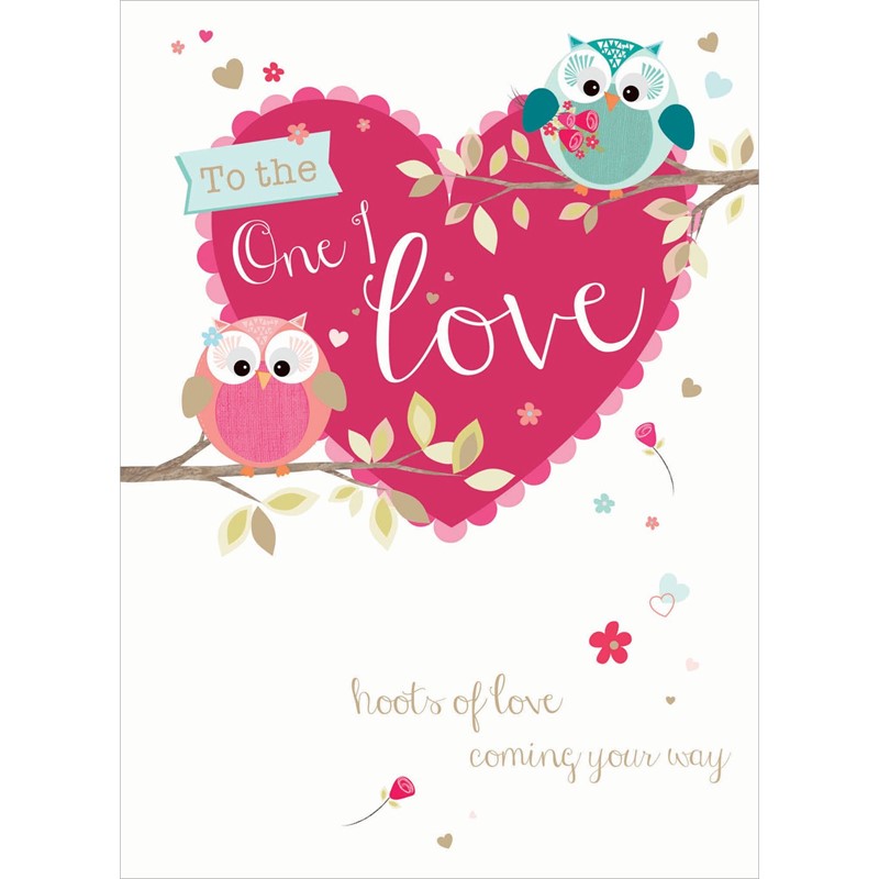 Family Circle Card - Owls On Branches (One I love)