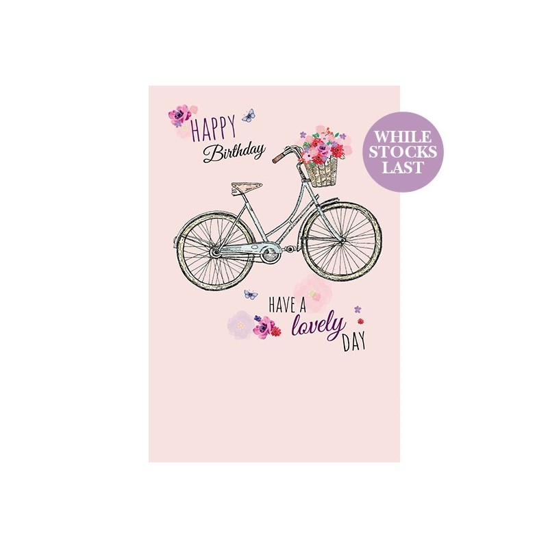 Dinkies Mini Card - Floral Bike