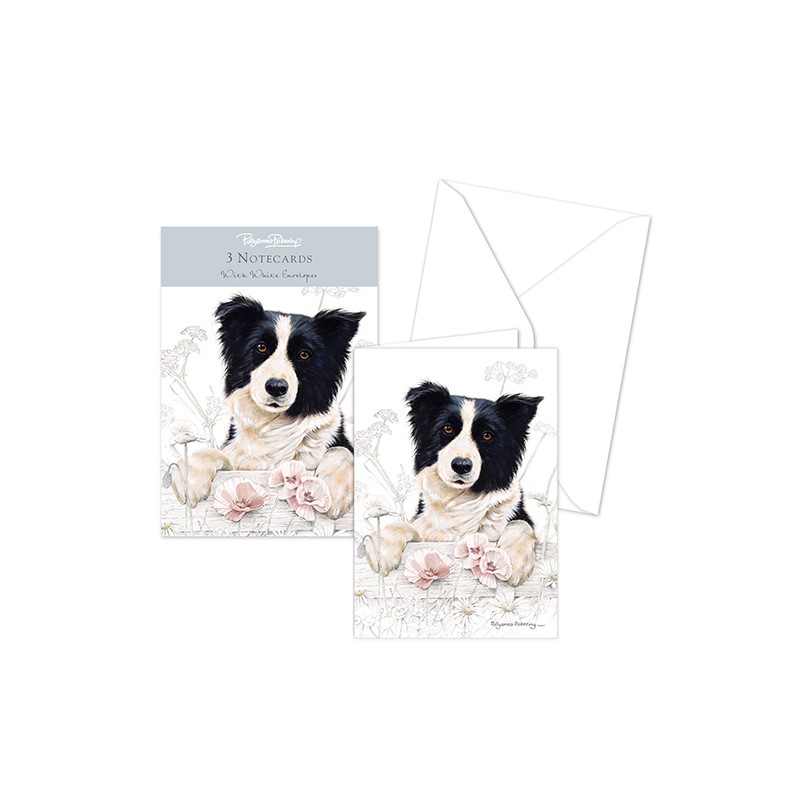 Pollyanna Pickering Stationery - Notecard Pack - Border Collie