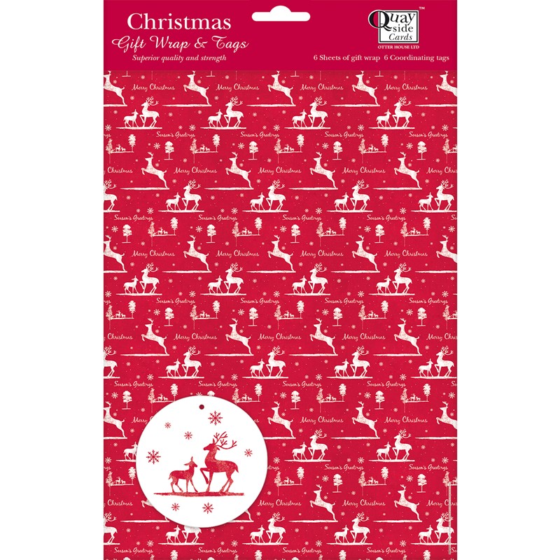 Christmas Wrap & Tags - Christmas Reindeers