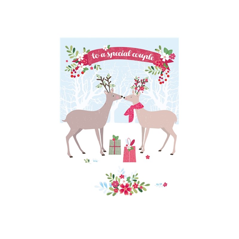 Christmas Card (Single) - Special Couple 'Deer & Stag'
