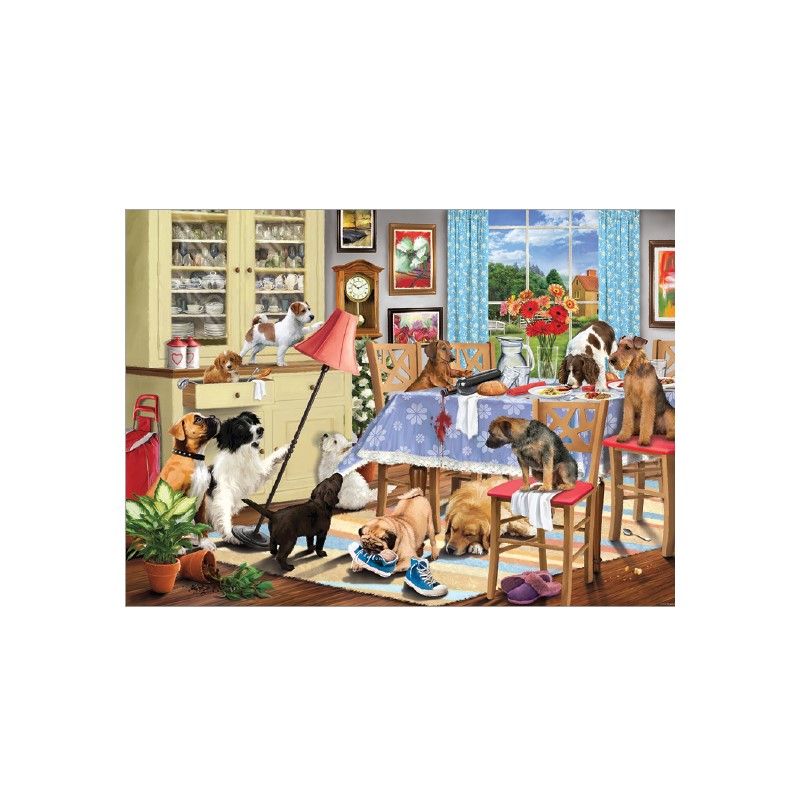 Rectangular Jigsaw - Dogs In The Dining Room