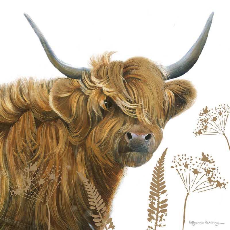 Pollyanna Pickering Countryside Collection Card - Highland Cow