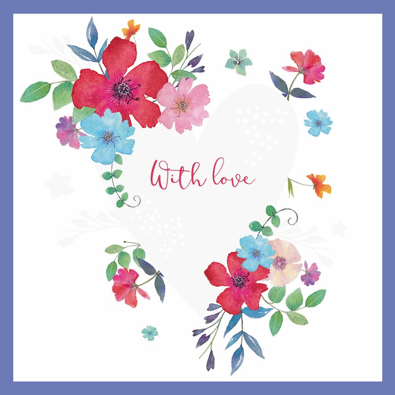 Say It With Flowers Card Collection - Floral Heart