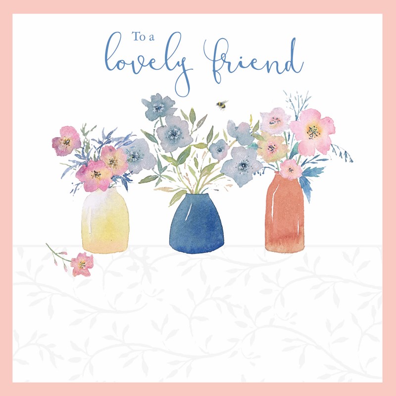 Say It With Flowers Card Collection - Trio Vases