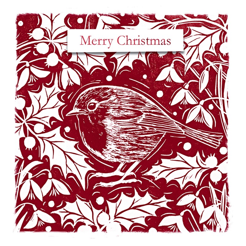 Charity Christmas Card Pack - Robin & Holly