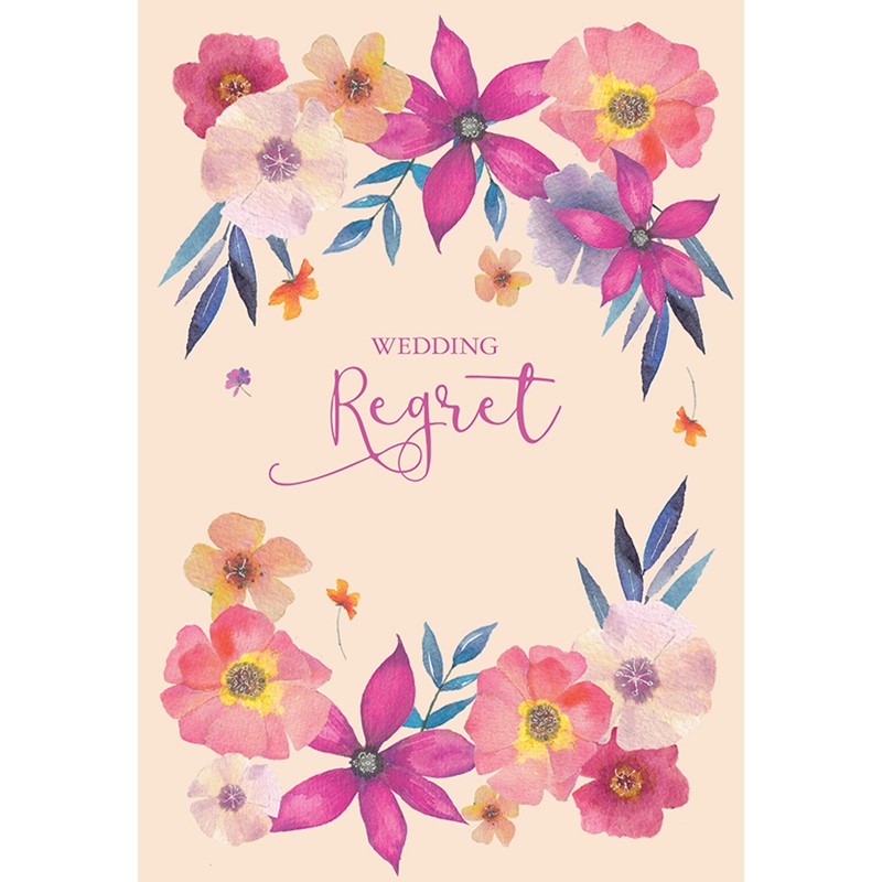 Wedding Regret Card - Floral