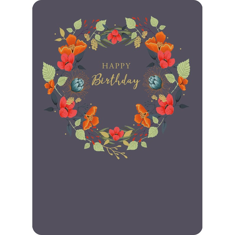 Botanical Blooms Card Collection - Wreath Birthday