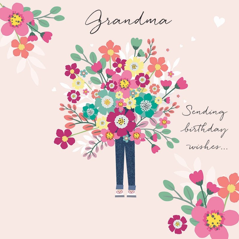 Family Circle Card - Grandma - Bouquet