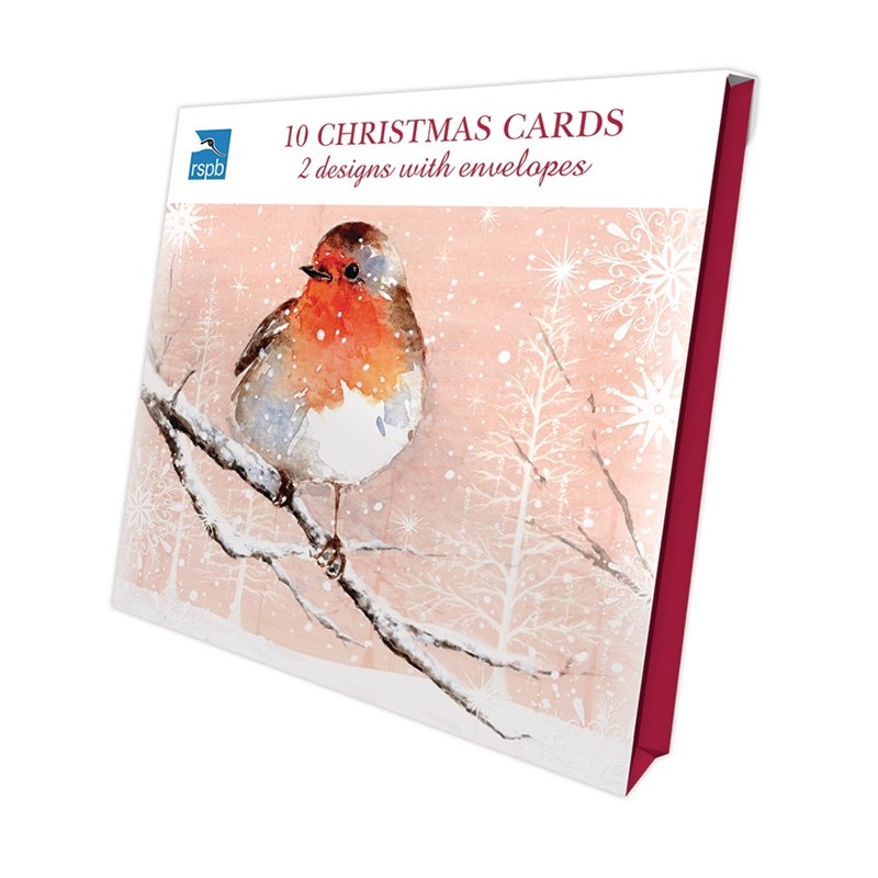 Snow Is Falling  - RSPB Luxury Christmas 10 Card Pack