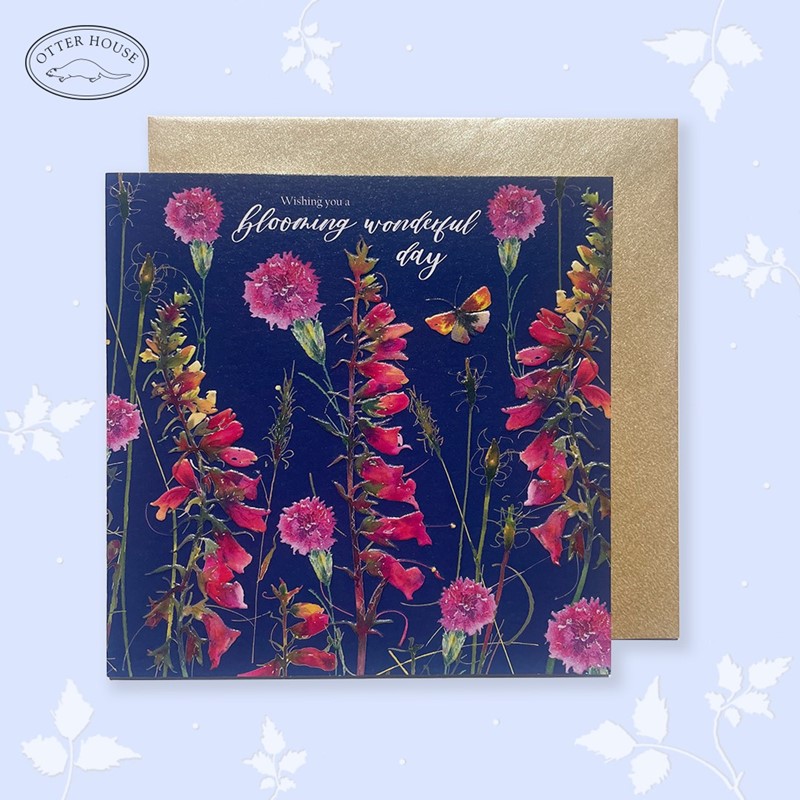 Vintage Garden Card - Foxgloves