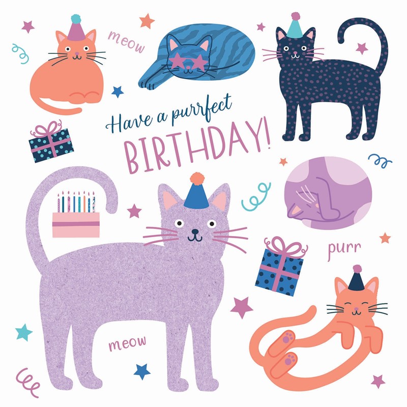 [Pre-Order] Pattern Happy Card Collection - Party Cats