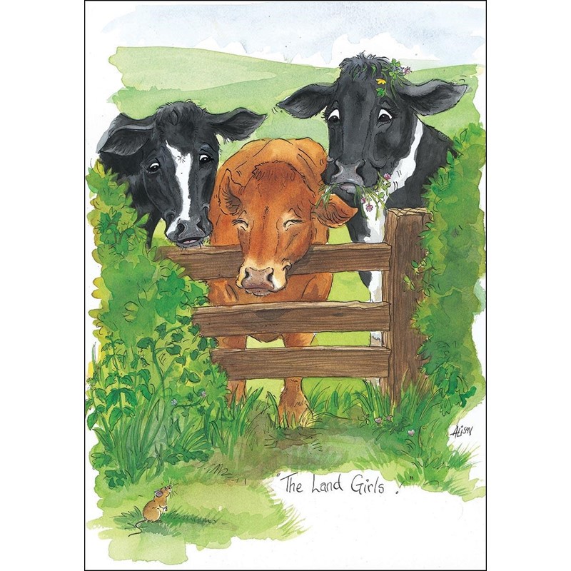Alisons Animals Card - Land girls (Splimple - 150x210mm)