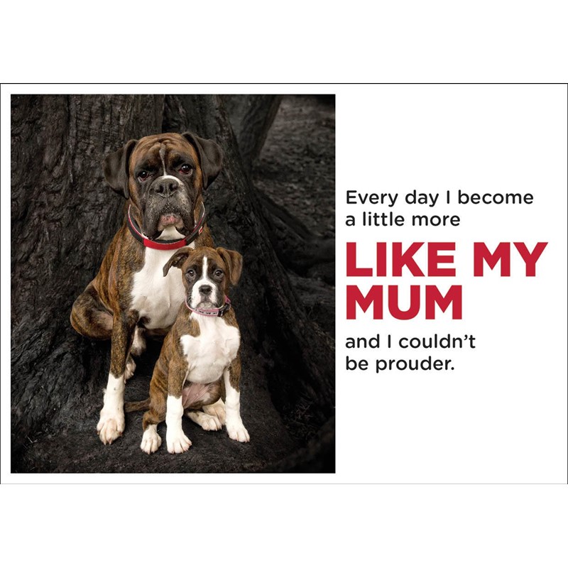 Barking at the Moon Card - Every day I become a little more like my Mum (Splimple)