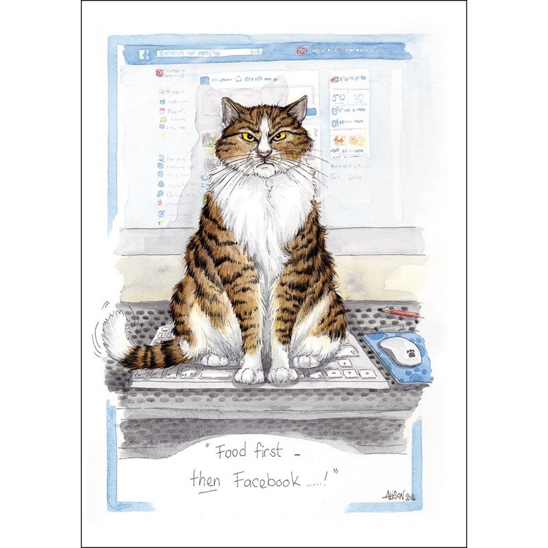 Alison's Animals Card Collection - Food First Then Facebook (150x210mm)