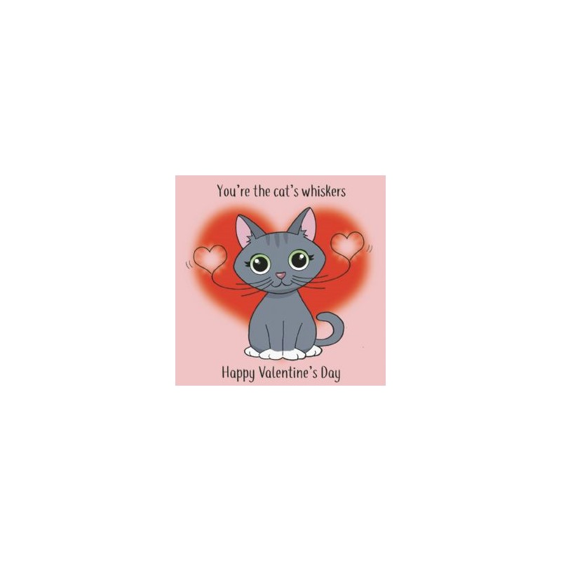 Valentines Day Card - Cats Whiskers