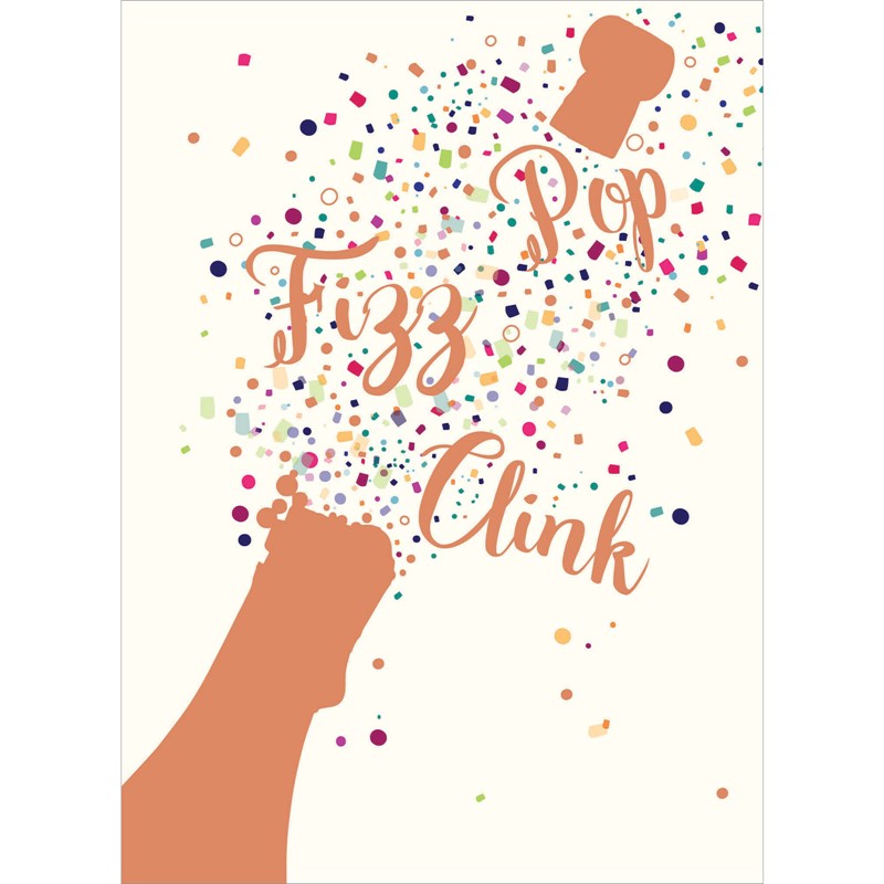 Congratulations Card  - Pop Fizz Clink