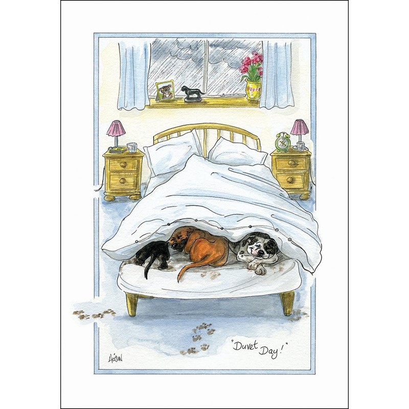 Alisons Animals Card - Duvet day (Splimple - 150x210mm)