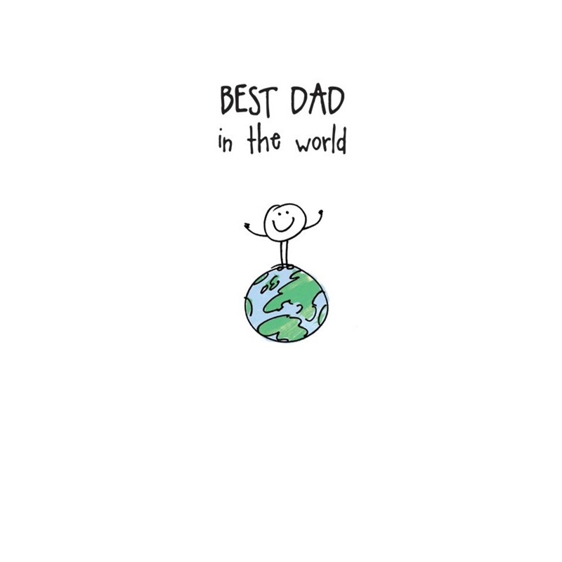 Fathers Day Card - World