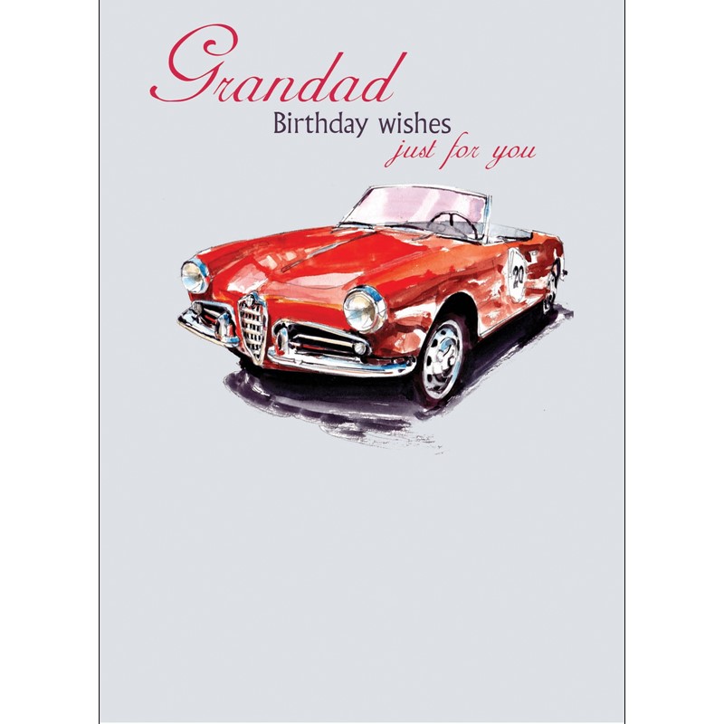 Family Circle Card - Red Alfa Romeo Giuletta (Grandad)