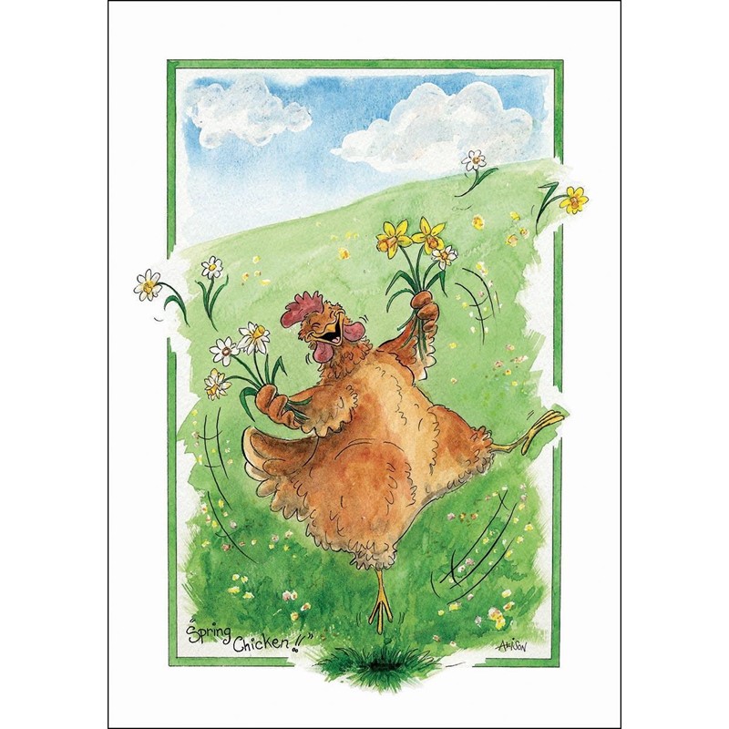 Alisons Animals Card - Spring chicken (Splimple - 150x210mm)