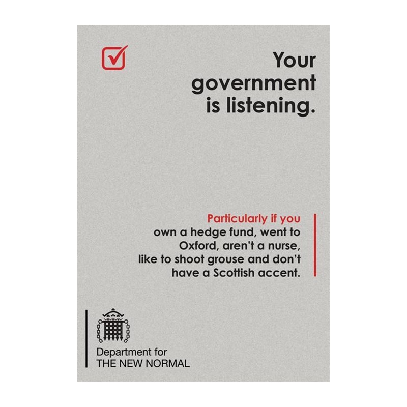 New Normal Card - Your government is listening (Splimple)