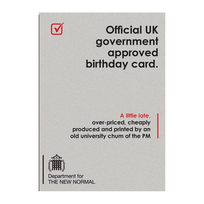 New Normal Card - UK Government approved birthday card (Splimple)