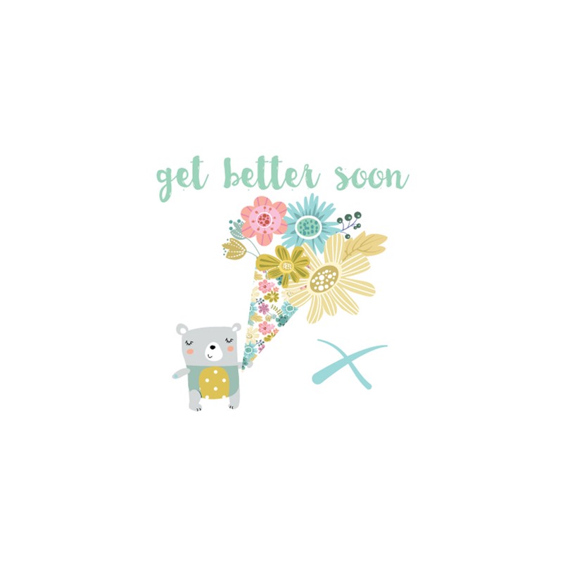 Pink Pig Card Collection - Bear Get Better Soon