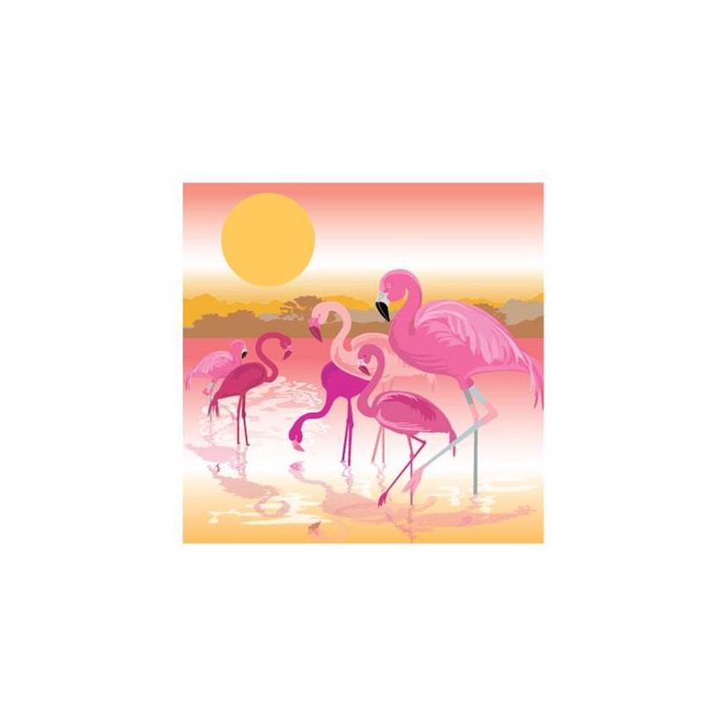 Pink Pig Card Collection - Dusk - Flamingos