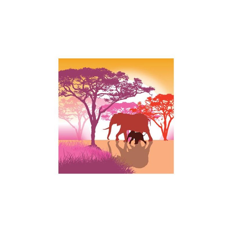 Pink Pig Card Collection - Dusk - Elephants