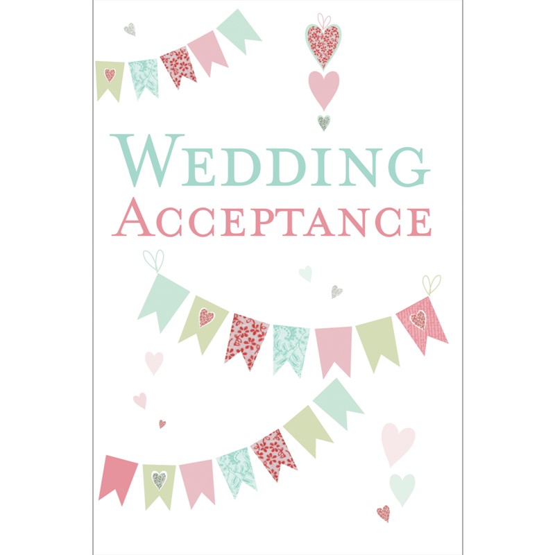 Wedding Acceptance Card - Bunting