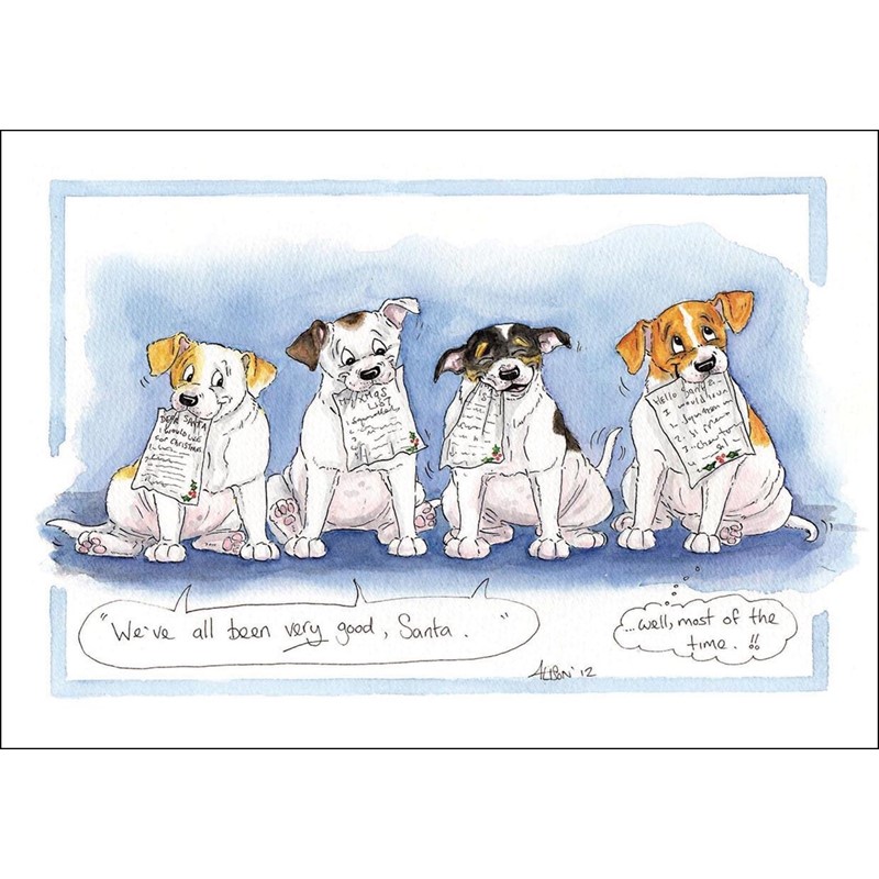 XMAS CARD - Alisons Animals - We've all been very good (Splimple - 150x210mm)