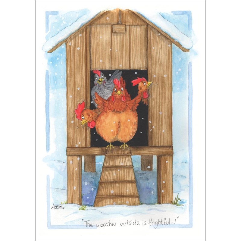 XMAS CARD - Alisons Animals - The weather outside is frightful (Splimple - 150x210mm)